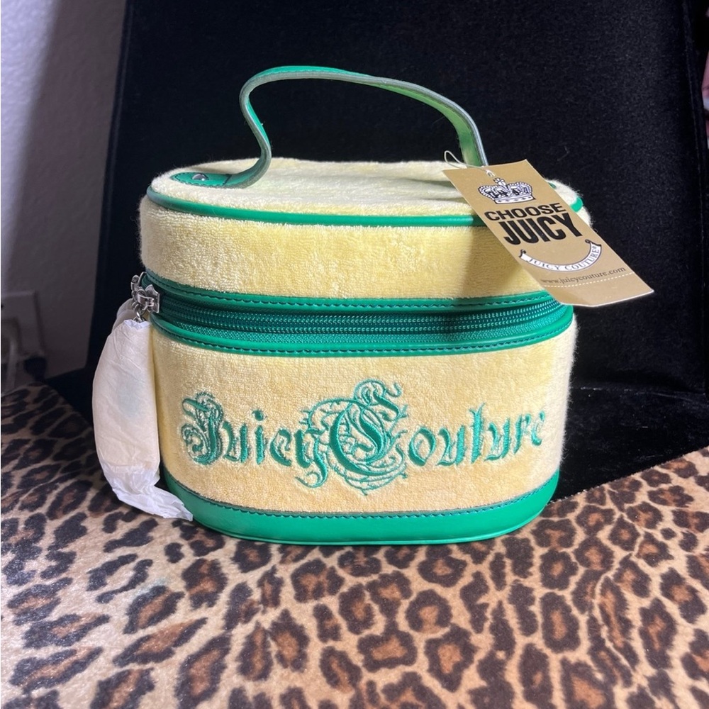 Juicy Couture Green and Cream Cosmetic Case